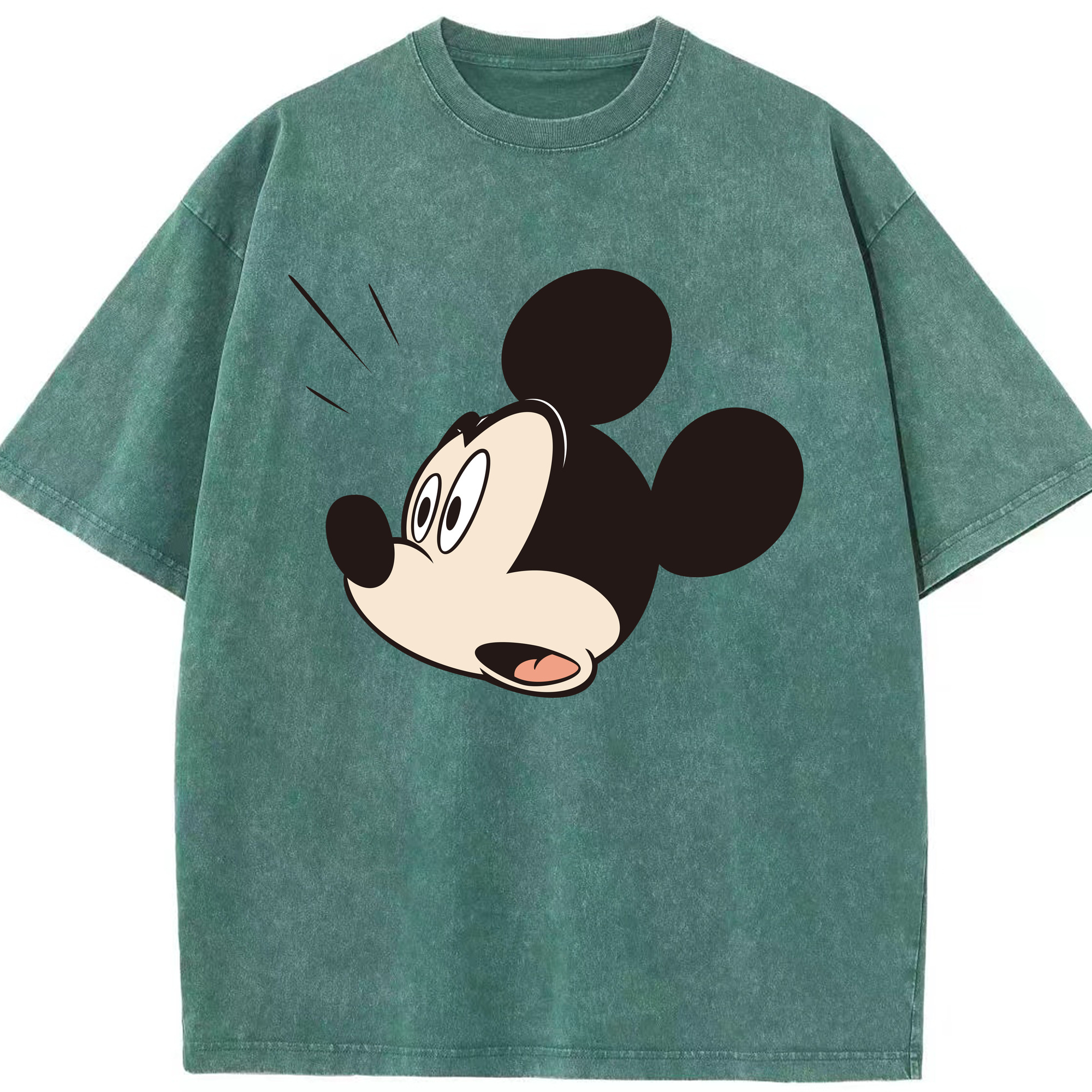 （画像用） ミッキーマウス Mickey Mouse 綿100% ヴィンテージ風 半袖Tシャツ（フロントプリント）